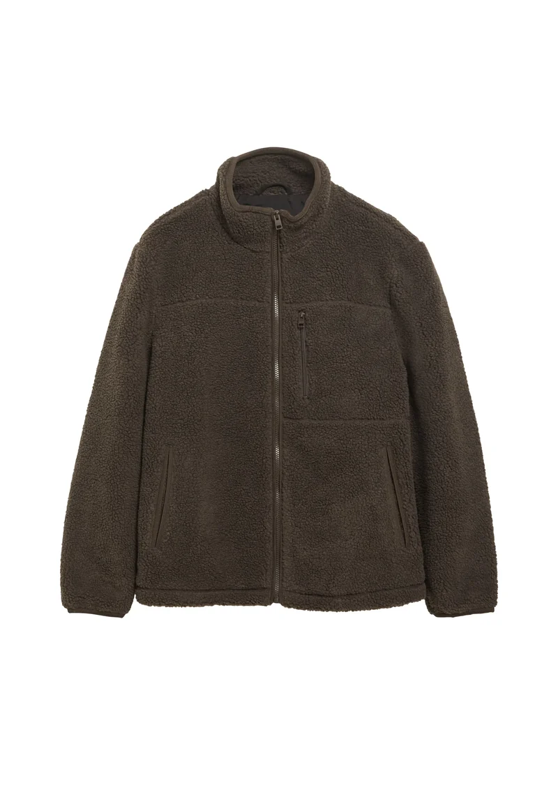Fleecejacke mit Stehkragen