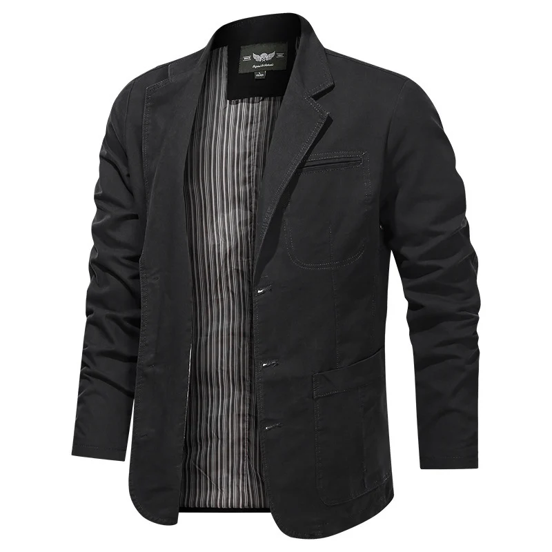 Herren Modischer Canvas-Blazer Drune