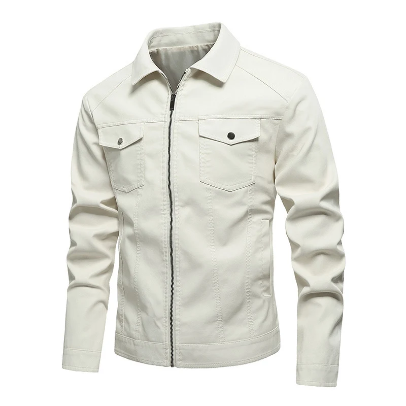 Herren Modische Sommerjacke im Biker-Stil Drune