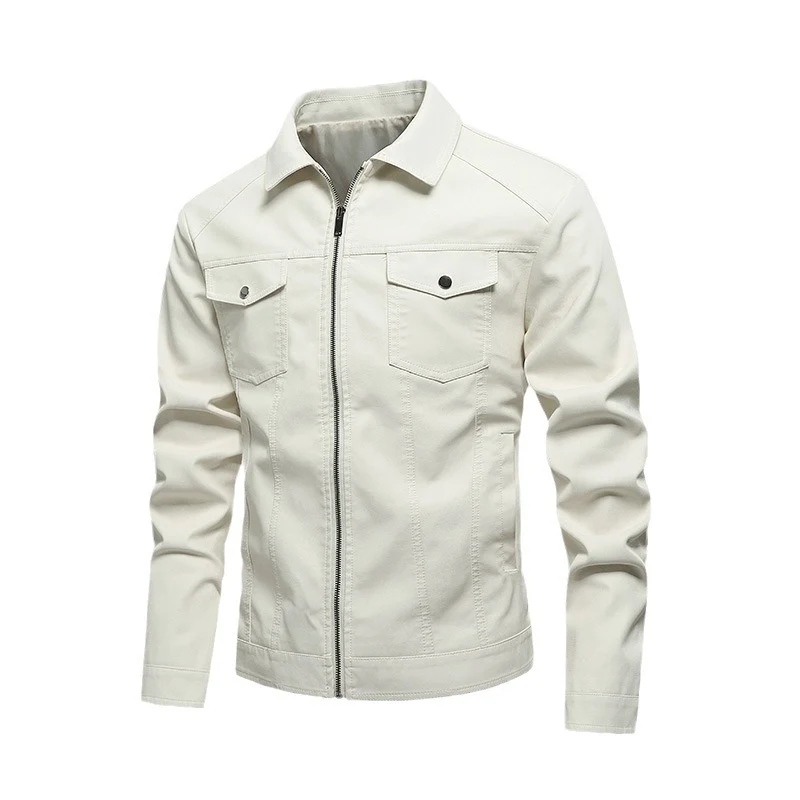 Herren Modische Sommerjacke im Biker-Stil Drune