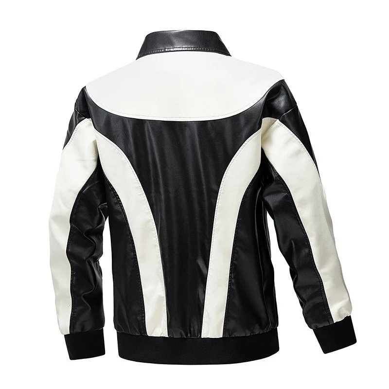 Herren Modische Retro-Lederjacke Drune