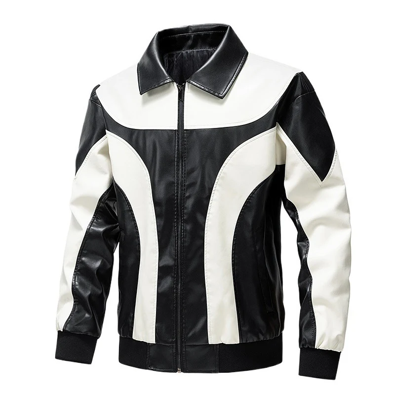 Herren Modische Retro-Lederjacke Drune