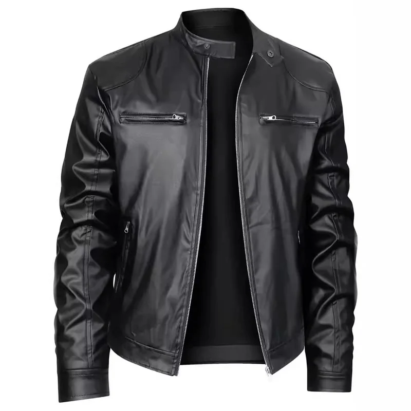 Herren Modische Lederjacke Drune