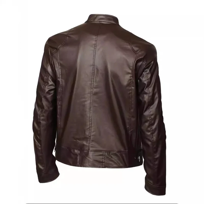Herren Modische Lederjacke Drune