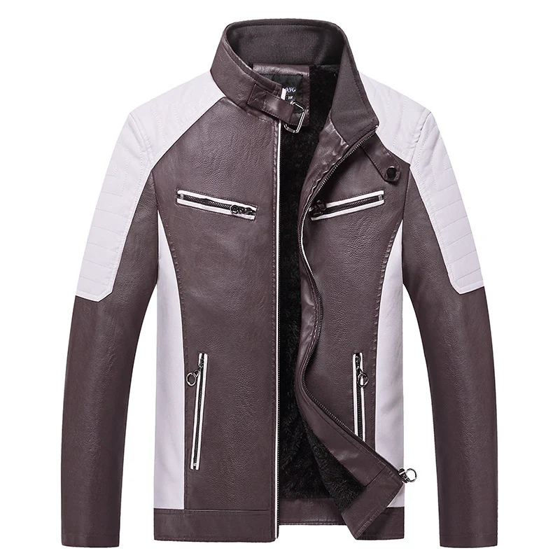 Herren modische Kunstlederjacke Drune
