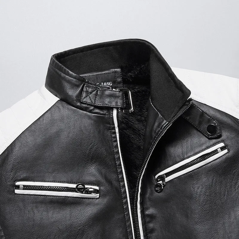 Herren modische Kunstlederjacke Drune