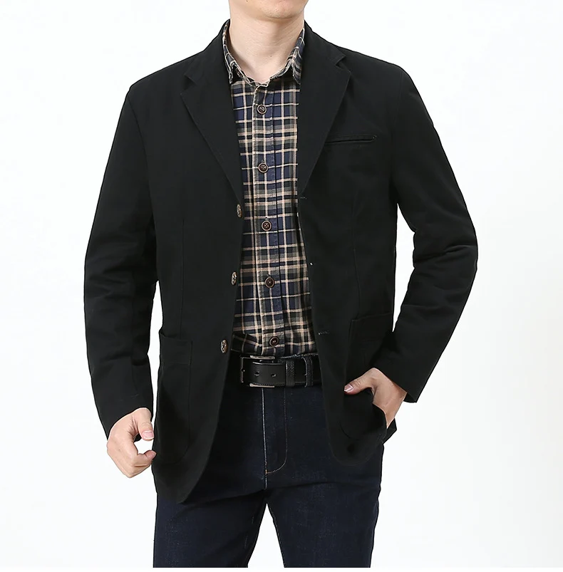 Herren Modische Freizeitjacke mit Taschen Drune