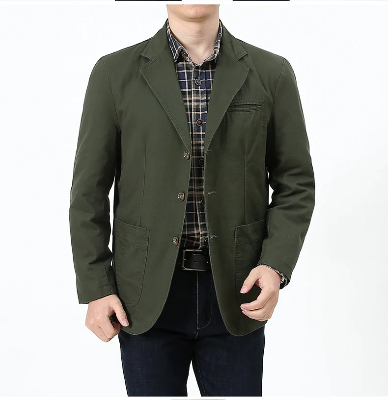 Herren Modische Freizeitjacke mit Taschen Drune
