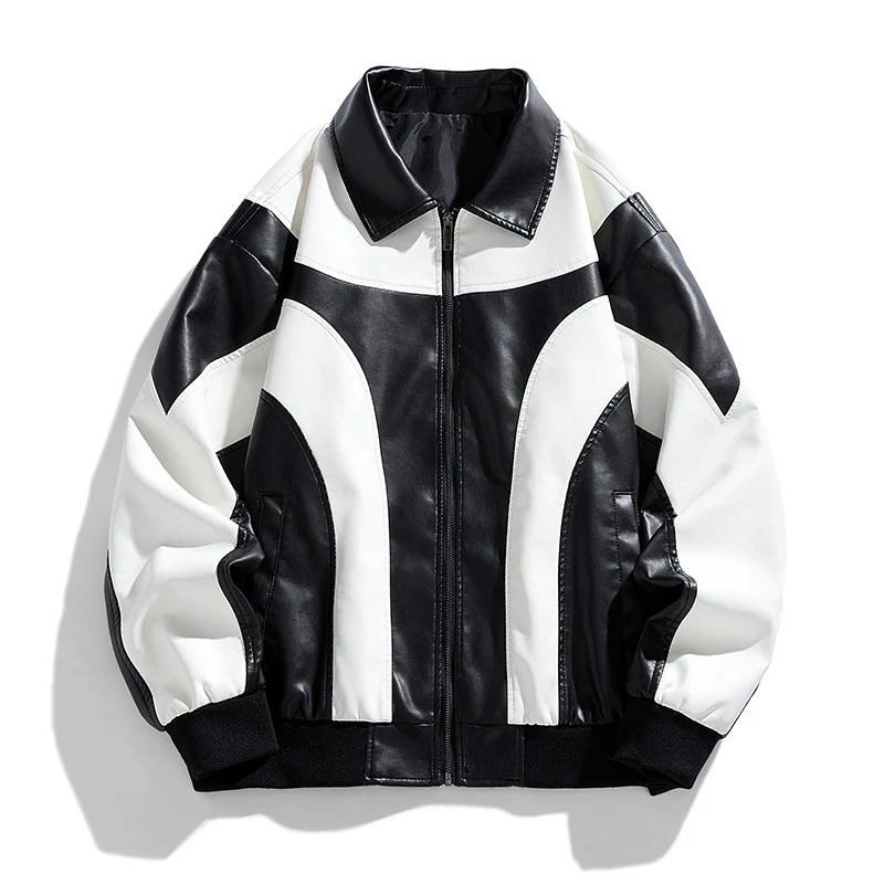 Herren Modische Bomberjacke mit Kontrastfarben Drune