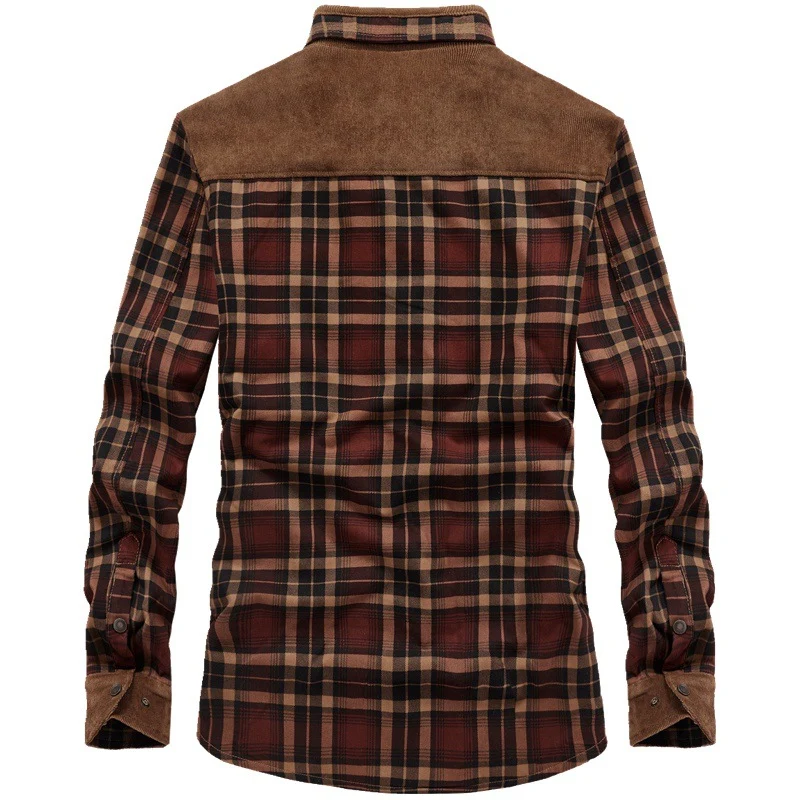 Herren Kuschelige Flanelljacke mit Teddyfutter Drune