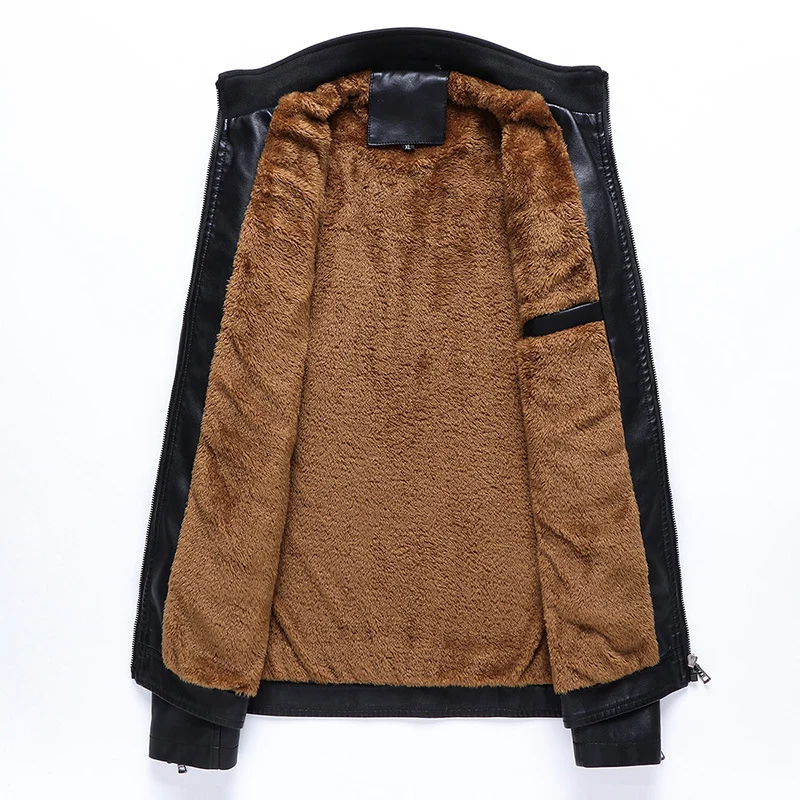 Herren Kunstlederjacke mit weichem Innenfutter Drune