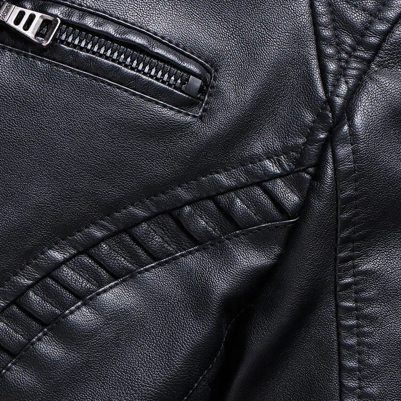 Herren Kunstlederjacke mit weichem Innenfutter Drune