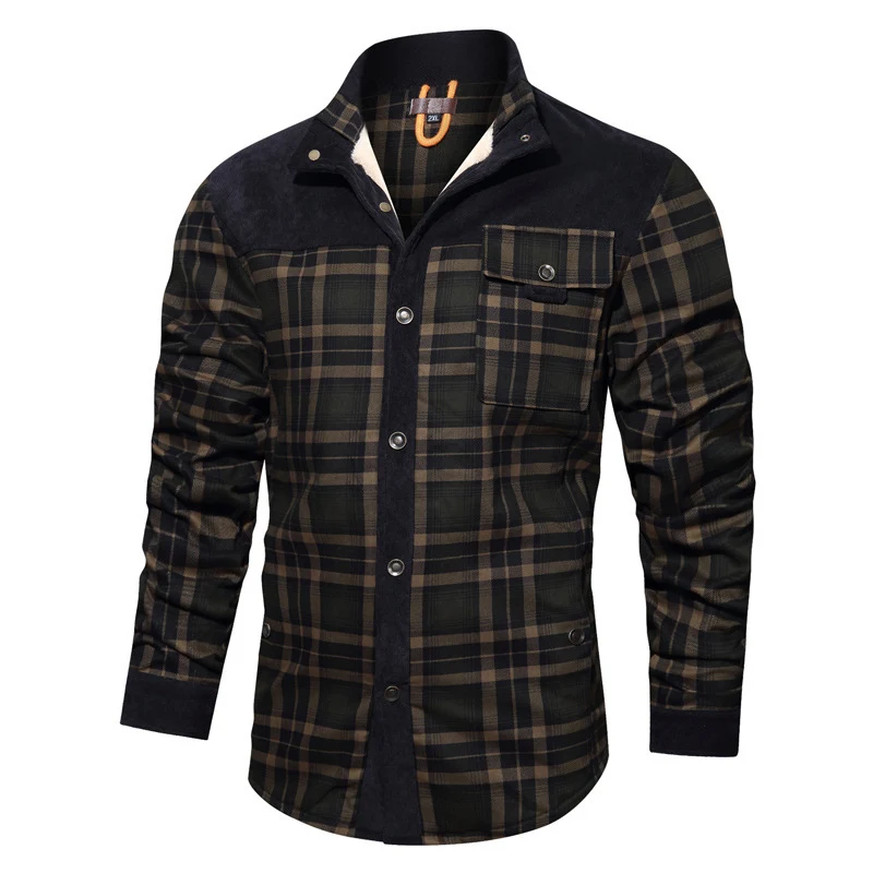 Herren Karierte Hemdjacke Drune