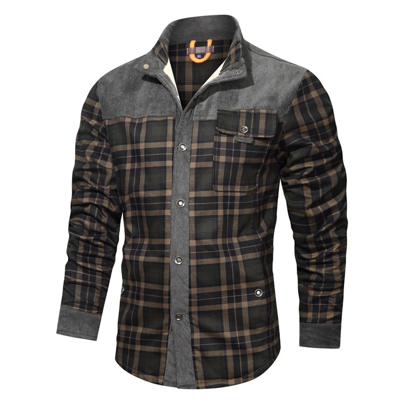 Herren Karierte Hemdjacke Drune