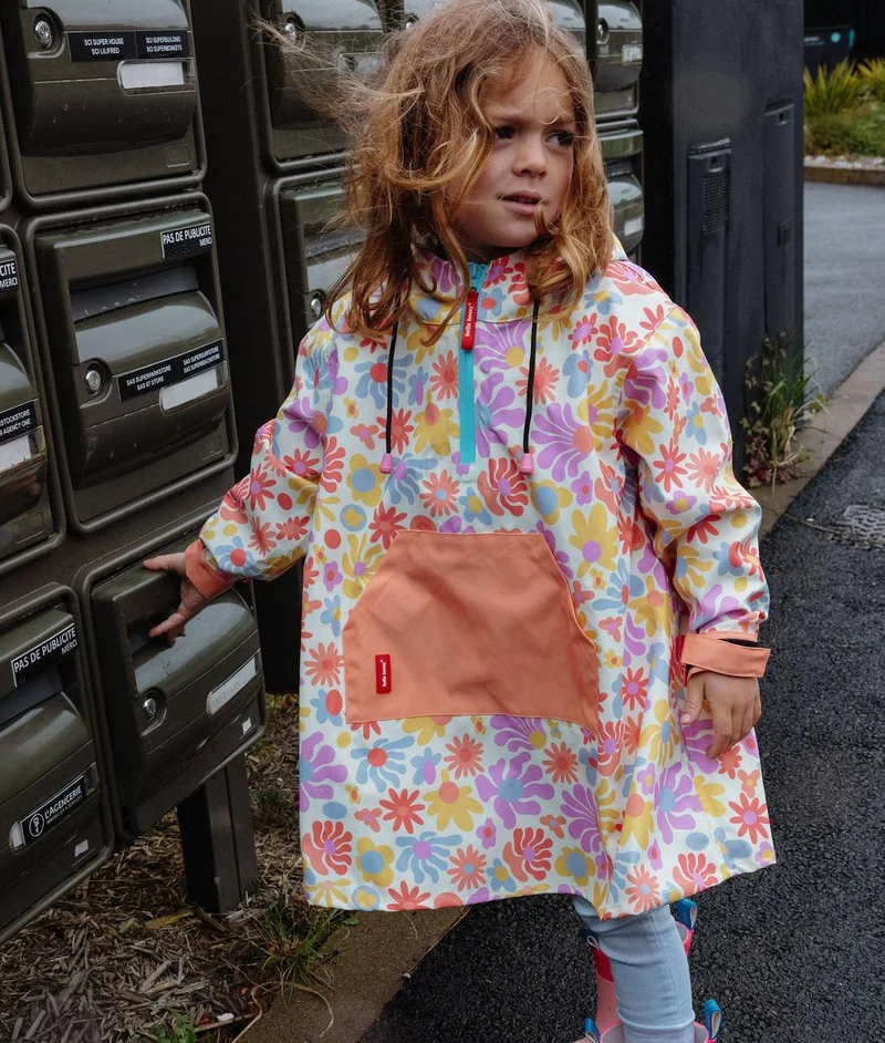Regenponcho Retro Flowers