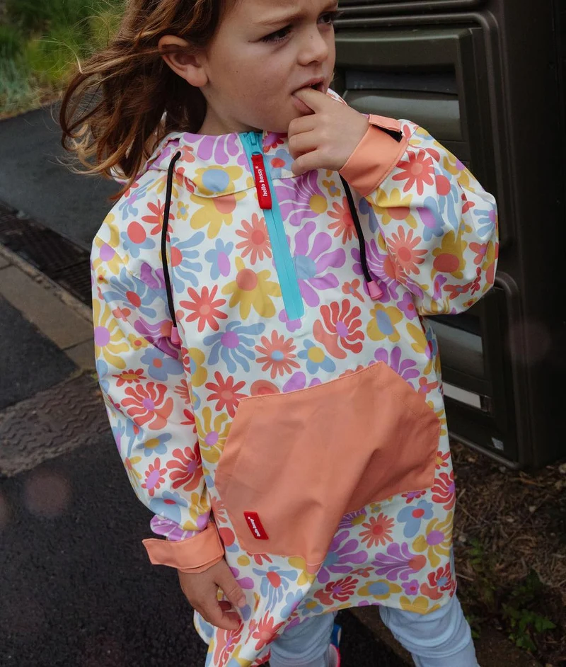 Regenponcho Retro Flowers