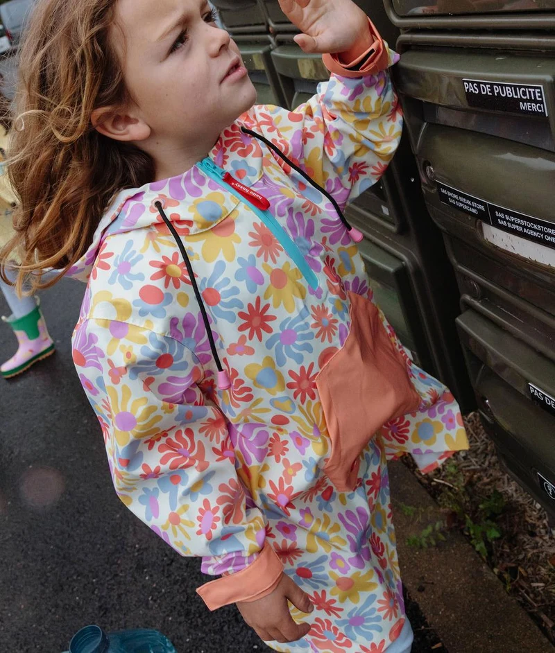 Regenponcho Retro Flowers