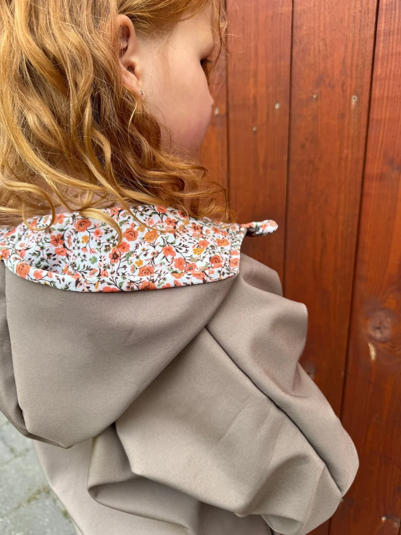 Softshelljacke Kinder Taupe Blumen