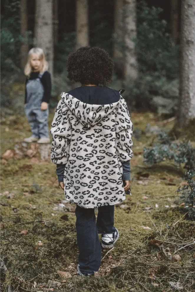 Teddyjacke Leoprint für Kinder