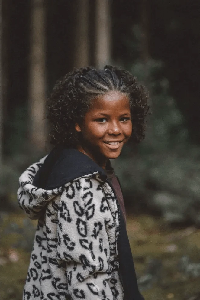 Teddyjacke Leoprint für Kinder