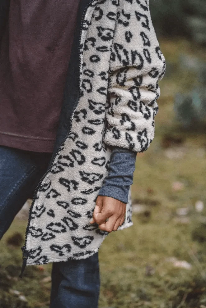 Teddyjacke Leoprint für Kinder