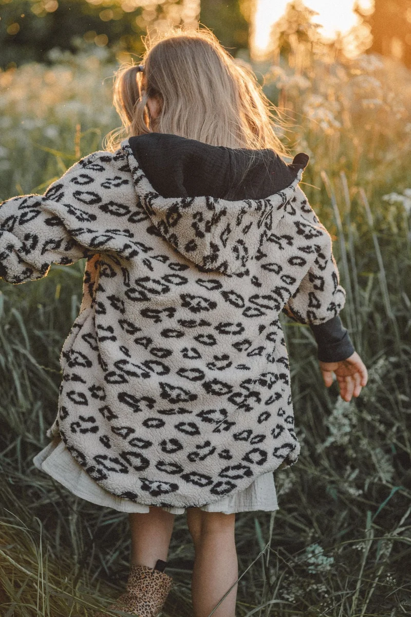 Teddyjacke Leoprint für Kinder
