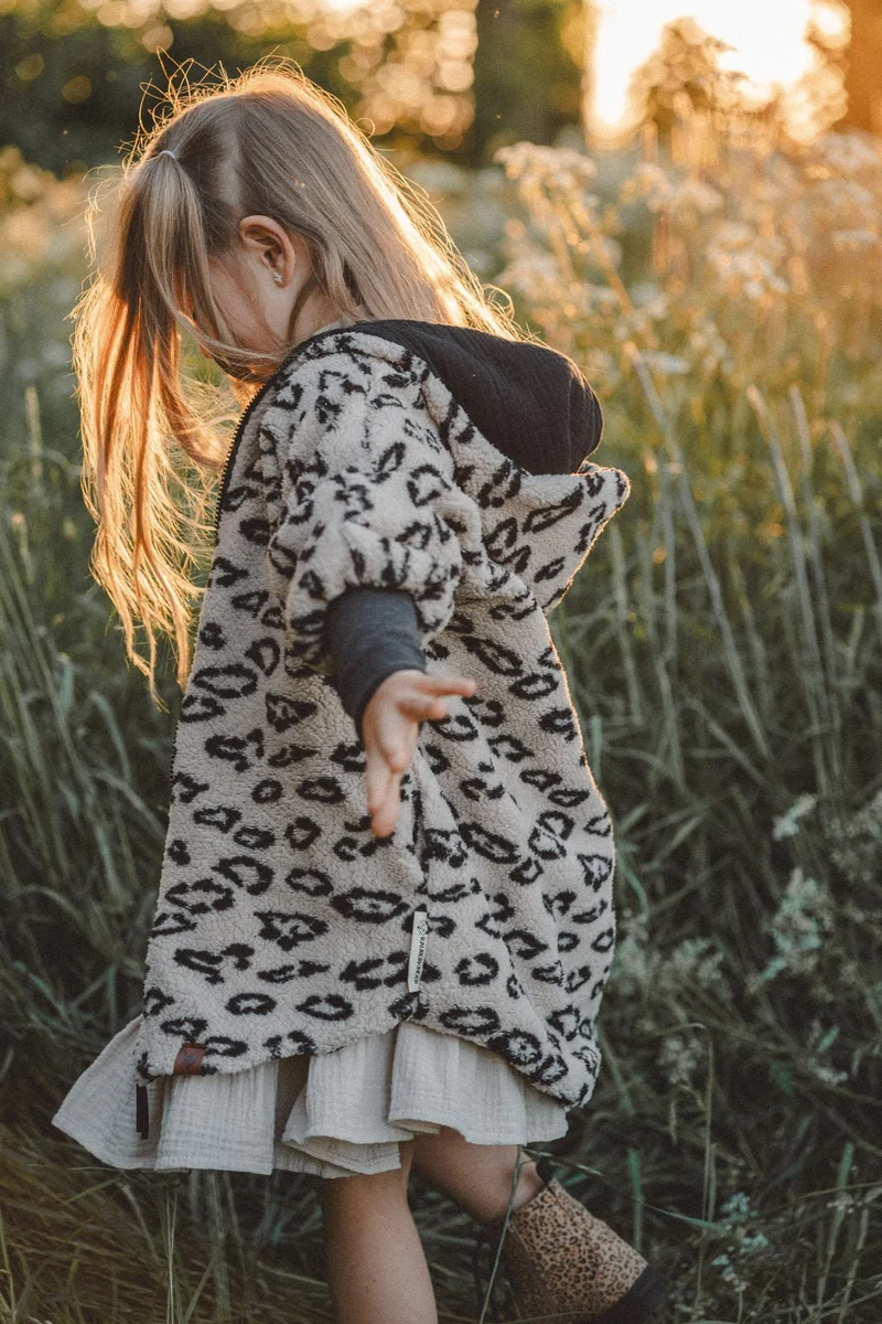 Teddyjacke Leoprint für Kinder