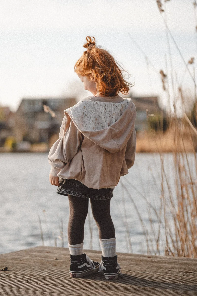 Weste aus Frottee x Musselin Boho Flowers