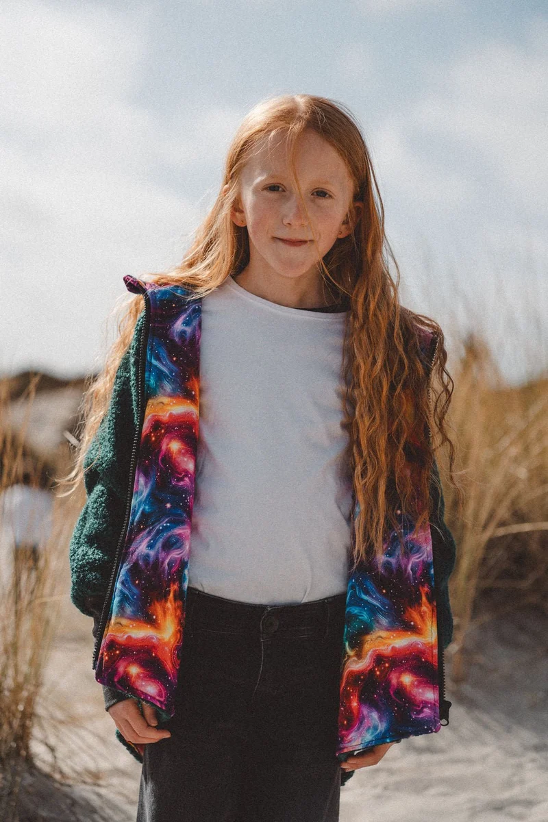 Teddyjacke Bouclé Petrol Space