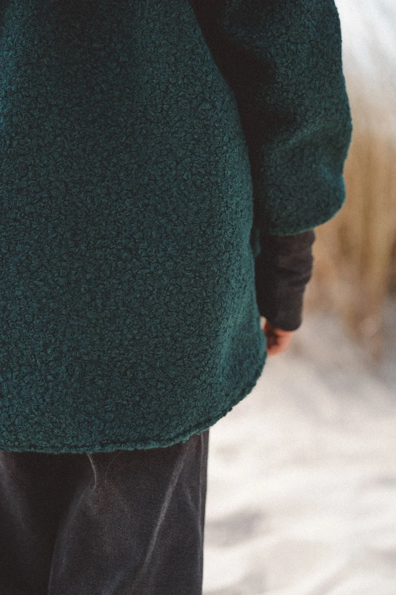 Teddyjacke Bouclé Petrol Space