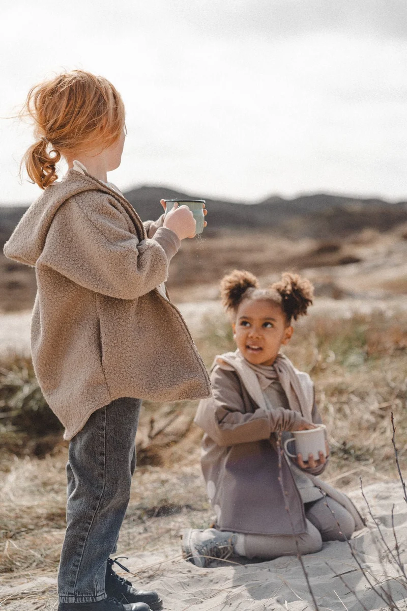 Teddyjacke Bouclé Sand Pferdeliebe