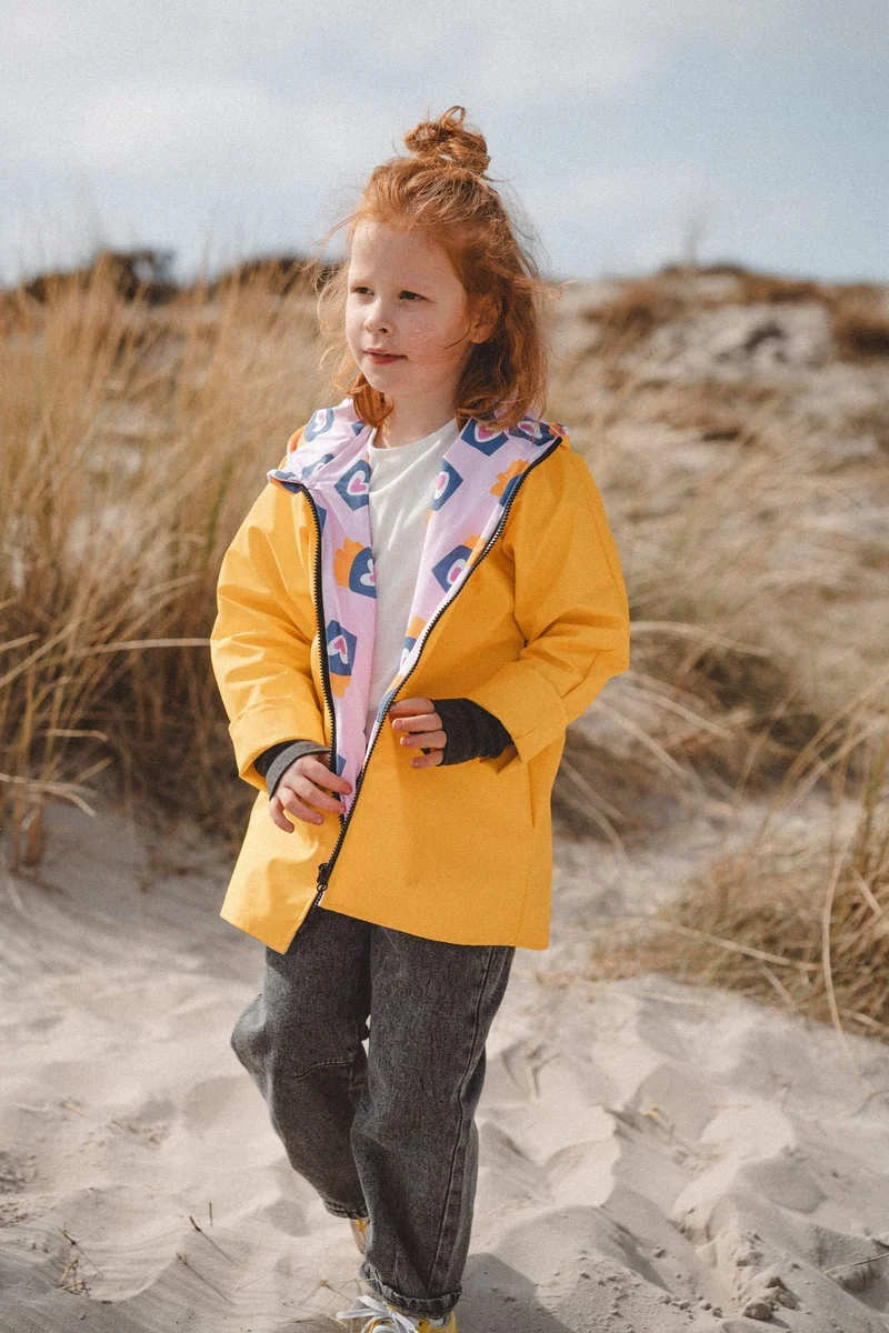 Regenjacke Gelb / Frittenliebe