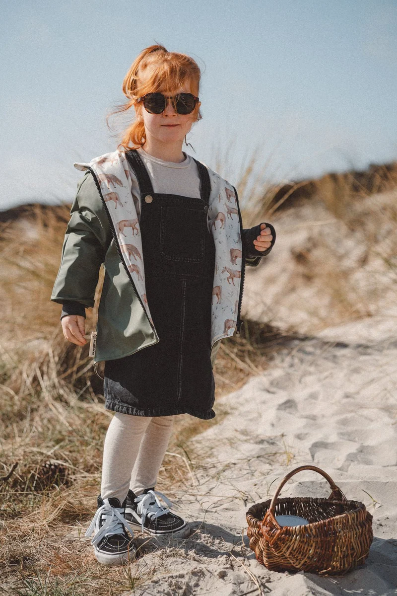 Regenjacke Olive / Pferdeliebe