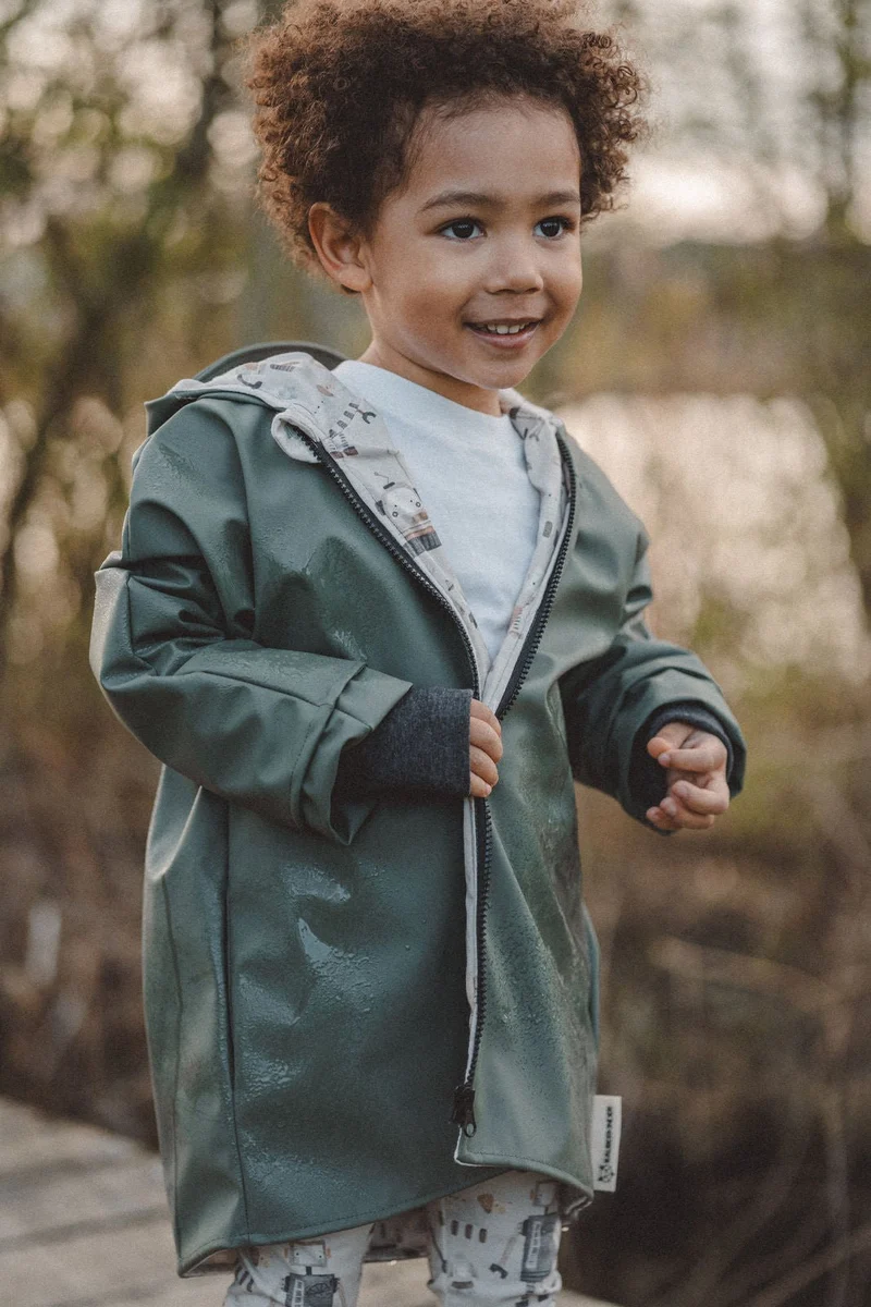 Regenjacke Olive / Roboter