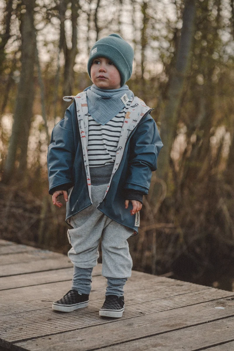 Regenjacke Rauchblau / Moin