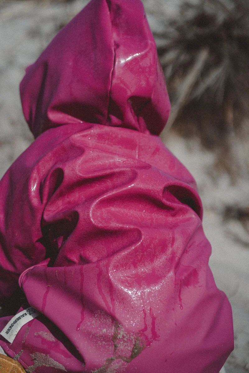 Regenjacke Beere / Blumen Bunt