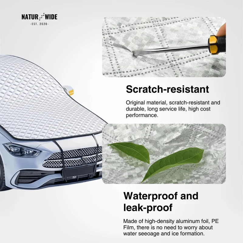 Car Windshield Snow Cover – Frost & Sun Protection for Sedans & SUVs