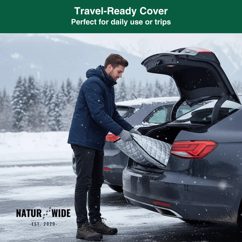 Car Windshield Snow Cover – Frost & Sun Protection for Sedans & SUVs
