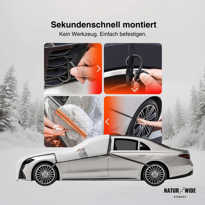 Auto Scheibenabdeckung – Frost- & Sonnenschutz für PKW & SUV