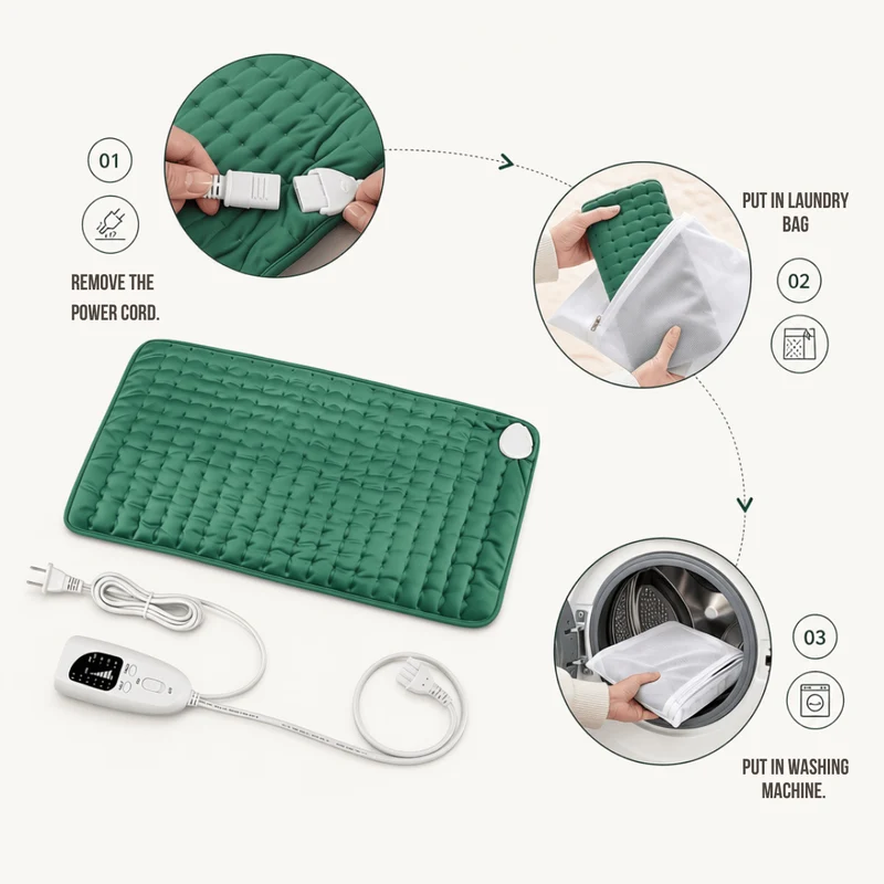Electric Heating Pad – Heat Pad for Back, Belly & Legs with 6 Temperature Levels