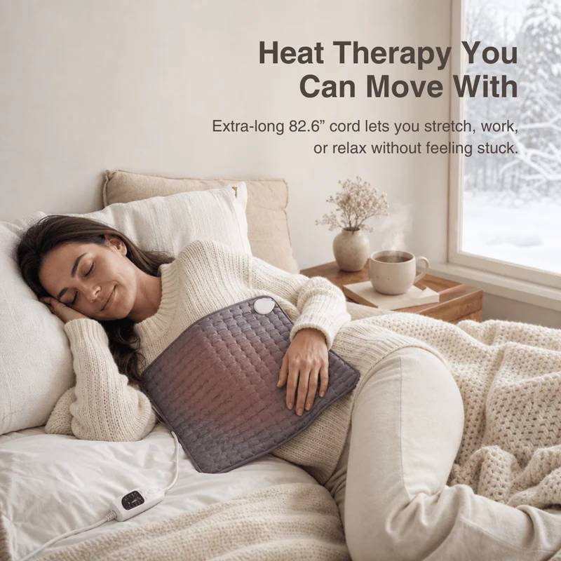 Electric Heating Pad – Heat Pad for Back, Belly & Legs with 6 Temperature Levels