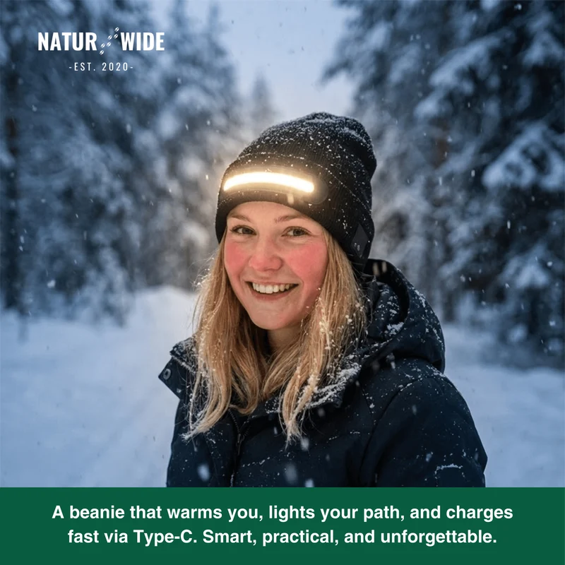LED Hat with Light – USB Rechargeable Unisex Winter Hat