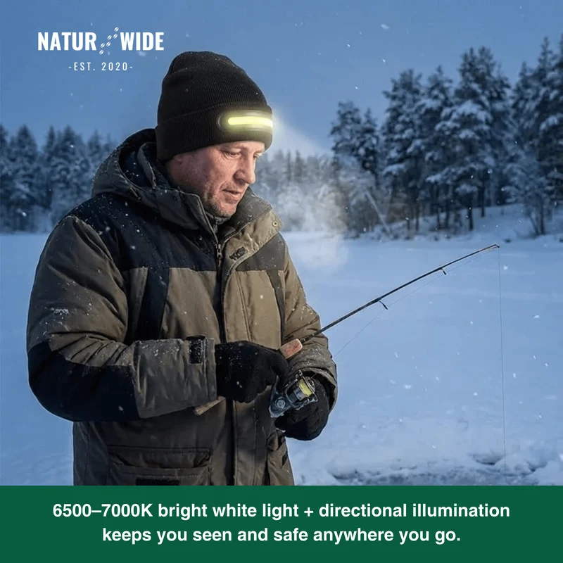 LED Hat with Light – USB Rechargeable Unisex Winter Hat