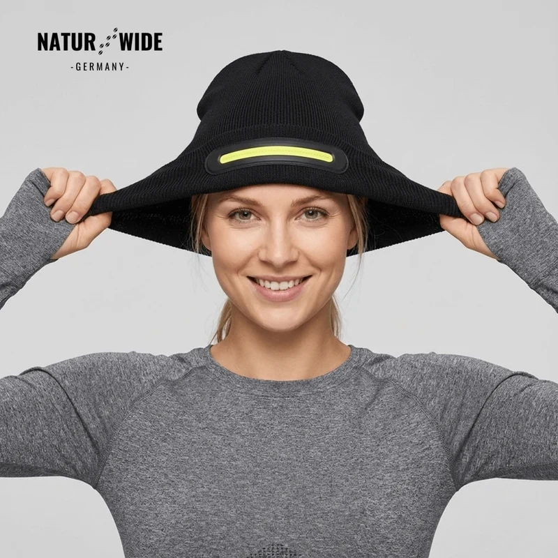 LED Mütze mit Licht – USB wiederaufladbare Unisex Wintermütze