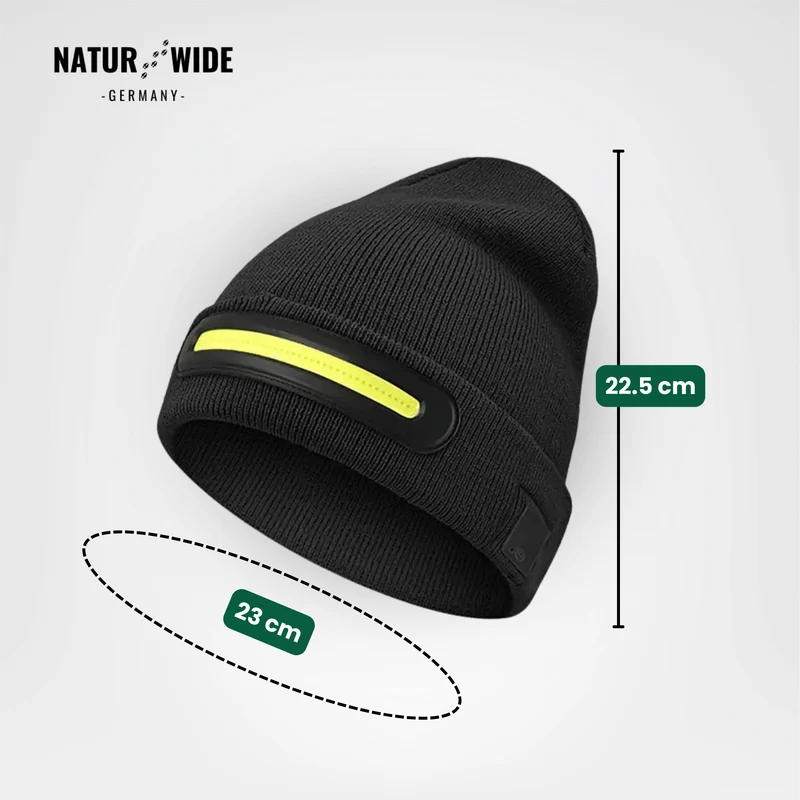 LED Mütze mit Licht – USB wiederaufladbare Unisex Wintermütze
