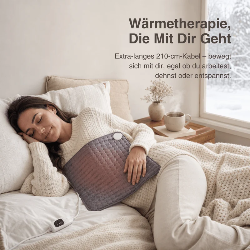 Elektrische Heizdecke – Wärmeauflage für Rücken, Bauch & Beine mit 6 Temperaturstufen