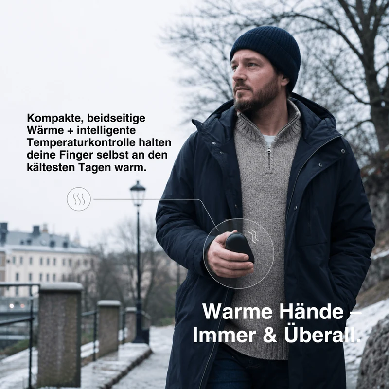 Doppel Heiz Handwärmer – wiederaufladbarer Taschenwärmer