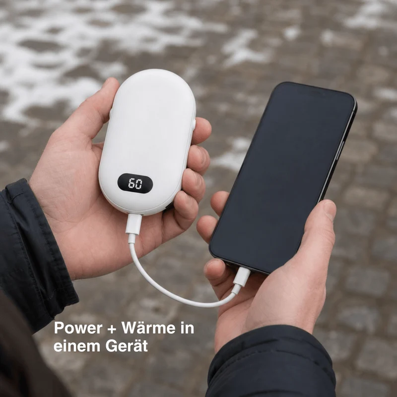 Doppel Heiz Handwärmer – wiederaufladbarer Taschenwärmer