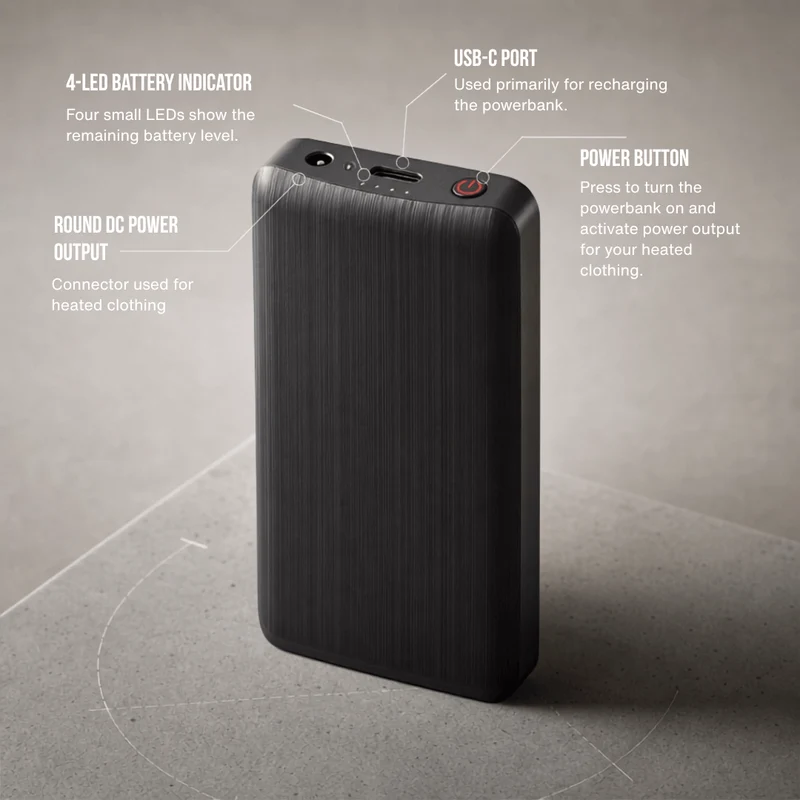 Power Bank Pair for Heated Socks — 3.7V / 2A, 2×4,000 mAh