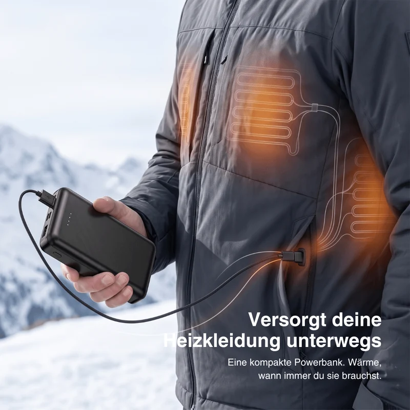 NaturWide Powerbank 5.000 mAh (5 V/2 A) – Für beheizte Kleidung